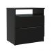 Mesa de Cabeceira Madesa 3227 com 2 Gavetas - Preto