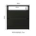 Mesa de Cabeceira Madesa 3227 com 2 Gavetas - Preto