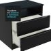 Mesa de Cabeceira Madesa 3227 com 2 Gavetas - Preto
