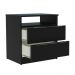 Mesa de Cabeceira Madesa 3227 com 2 Gavetas - Preto