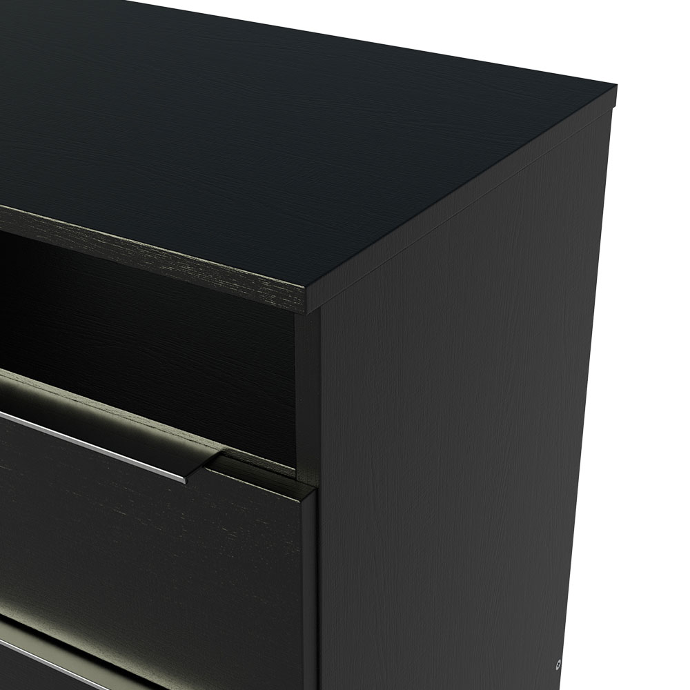 Mesa de Cabeceira Madesa 3227 com 2 Gavetas - Preto