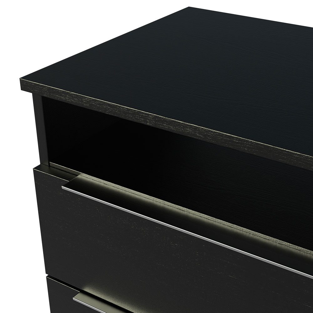 Mesa de Cabeceira Madesa 3227 com 2 Gavetas - Preto