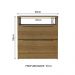 Mesa de Cabeceira Madesa 3227 com 2 Gavetas - Rustic