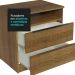 Mesa de Cabeceira Madesa 3227 com 2 Gavetas - Rustic