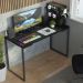 Mesa de Escritório Industrial Preta 120cm Nero Marquina Madesa