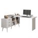 Mesa de Escritório em L 3 Gavetas Branco Lisboa Madesa XA