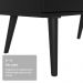 Mesa de Escritório em L 3 Gavetas Preto Lisboa Madesa XA