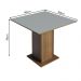 Mesa de Jantar Quadrada Tampo de Madeira Madesa 5363 - Rustic/Cinza