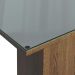 Mesa de Jantar Quadrada Tampo de Vidro Madesa 5363 - Rustic/Cinza