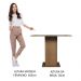 Mesa de Jantar Quadrada Tampo de Vidro Madesa 5363 - Rustic/Cinza