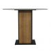 Mesa de Jantar Redonda Madesa 5324 com Tampo de Vidro - Preto/Rustic