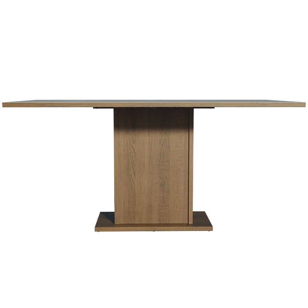 Mesa de Jantar Retangular Tampo de Madeira Madesa 5363 - Rustic/Cinza