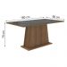 Mesa de Jantar Retangular Tampo de Vidro Rustic/Preto 5364 Madesa