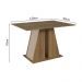 Mesa de Jantar Retangular com Tampo de Madeira Rustic/Crema 5383 Madesa