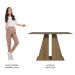 Mesa de Jantar Retangular com Tampo de Madeira Rustic/Crema 5383 Madesa