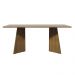 Mesa de Jantar Retangular com Tampo de Madeira Rustic/Crema 5388 Madesa