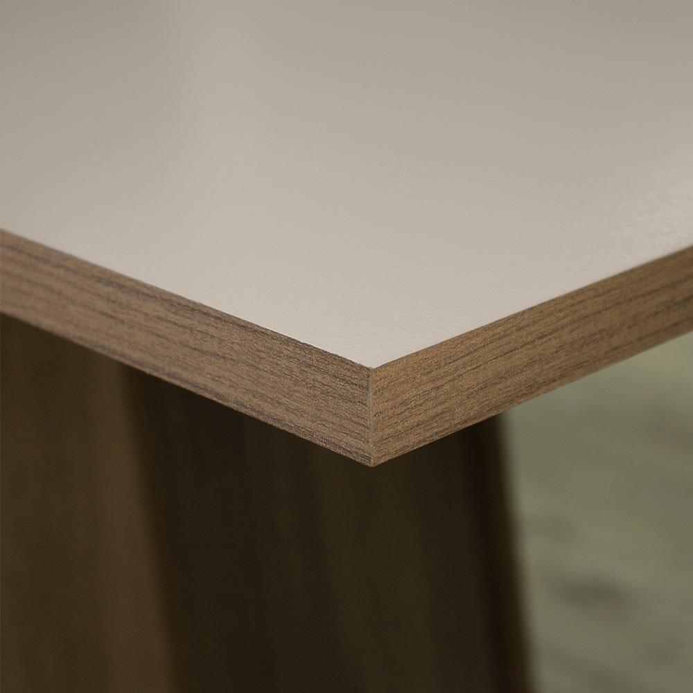 Mesa de Jantar Retangular com Tampo de Madeira Rustic/Crema 5388 Madesa