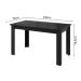 Mesa de Jantar Retangular com Tampo de Vidro Preto 5231 Madesa