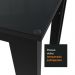 Mesa de Jantar Retangular com Tampo de Vidro Preto 5231 Madesa