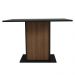 Mesa de Jantar Retangular com Tampo de Vidro Preto/Rustic 5329 Madesa