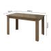 Mesa de Jantar Retangular com Tampo de Vidro Rustic 5231 Madesa