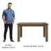 Mesa de Jantar Retangular com Tampo de Vidro Rustic 5231 Madesa