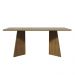 Mesa de Jantar Retangular com Tampo de Vidro Rustic/Crema 5388 Madesa