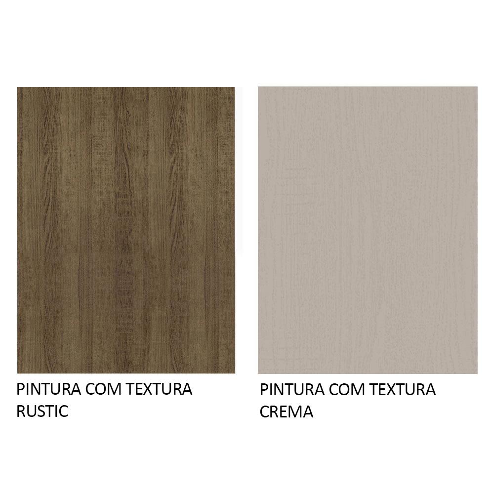 Mesa de Jantar Retangular com Tampo de Vidro Rustic/Crema 5388 Madesa