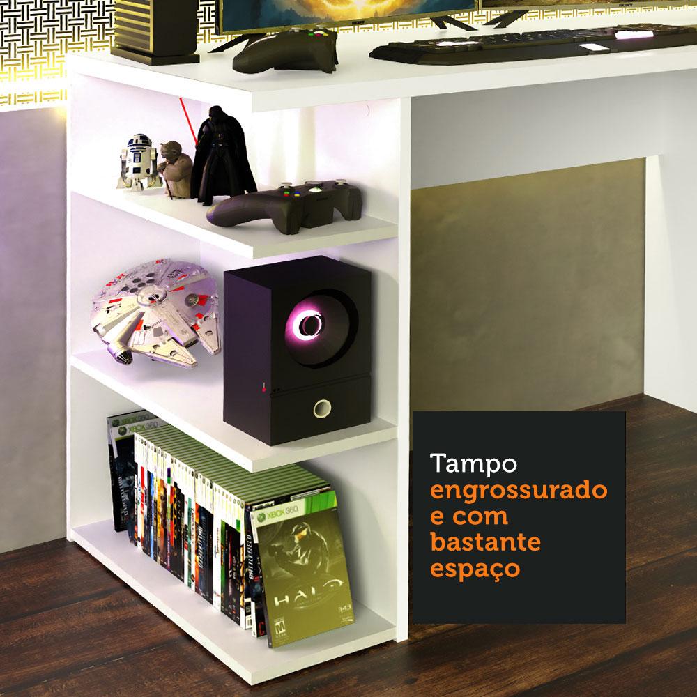 Mesa para Computador Gamer 9409 Madesa - Branco