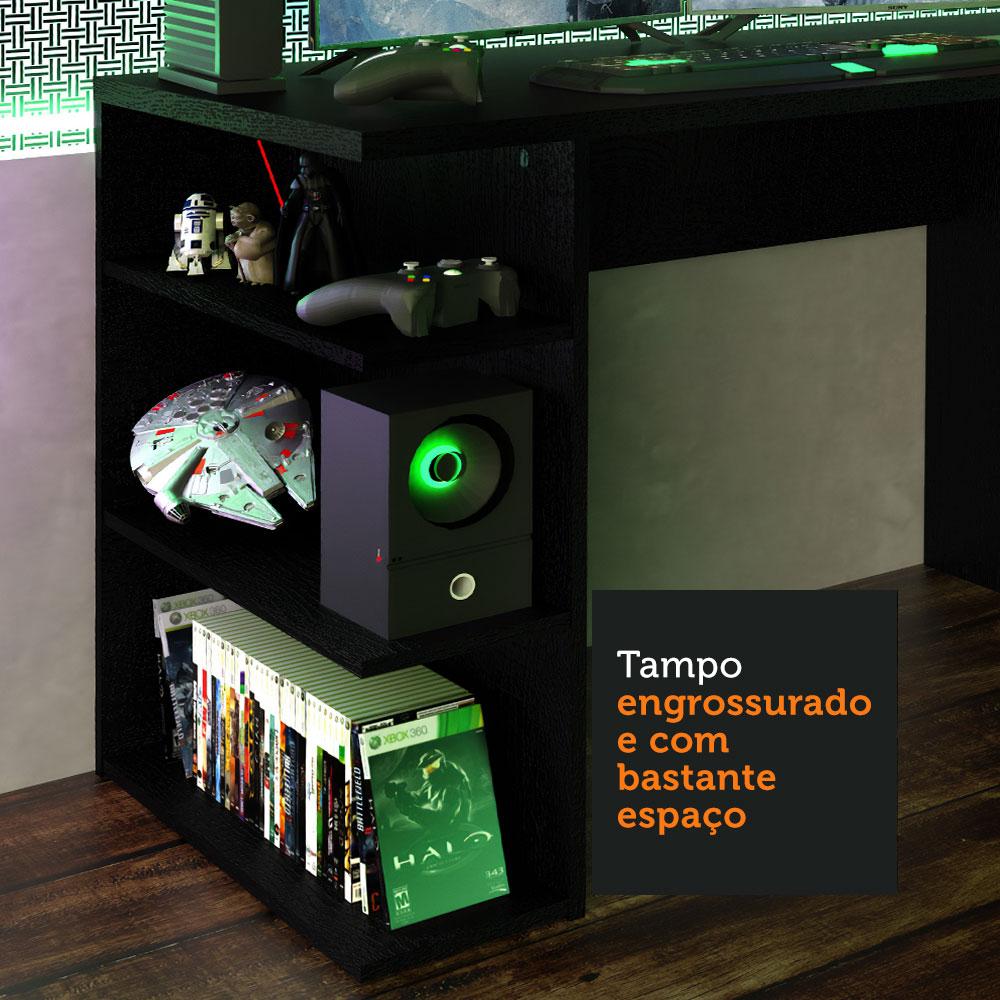Mesa para Computador Gamer 9409 Madesa - Preto