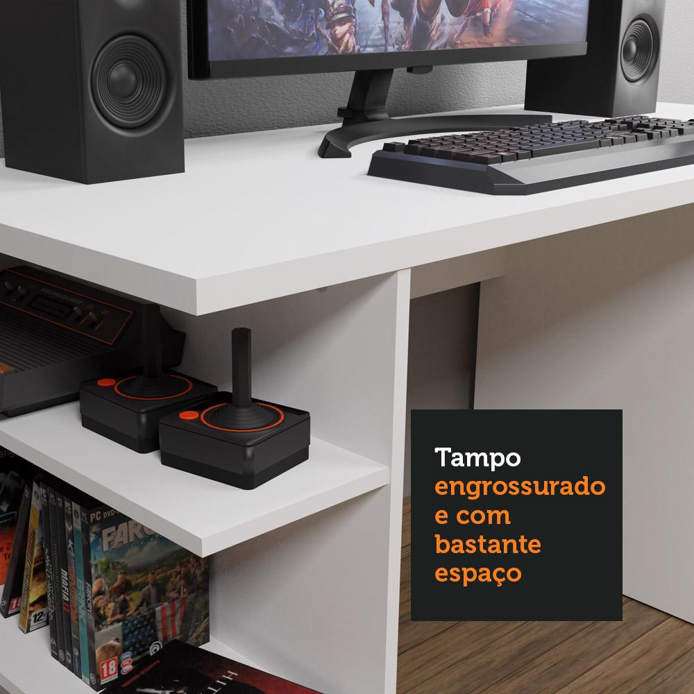 Mesa para Computador Gamer Escrivaninha 9409 Madesa - Branco