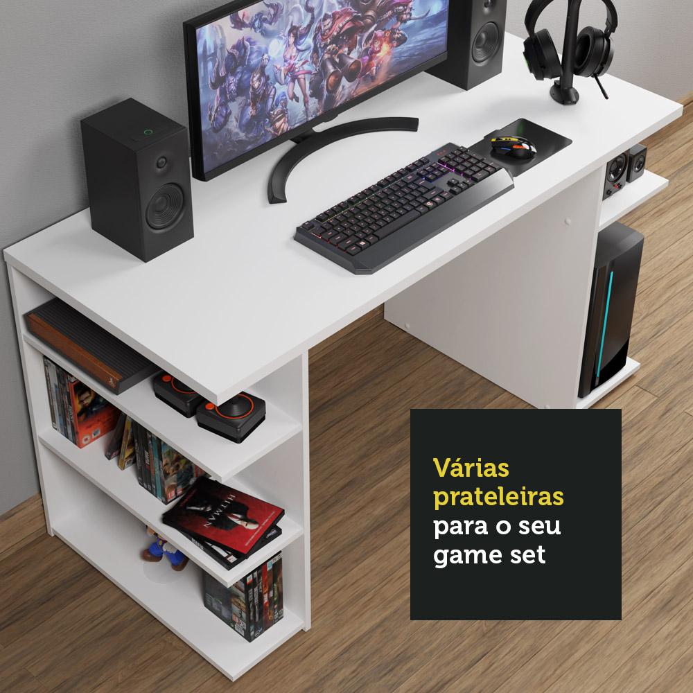 Mesa para Computador Gamer Escrivaninha 9409 Madesa - Branco