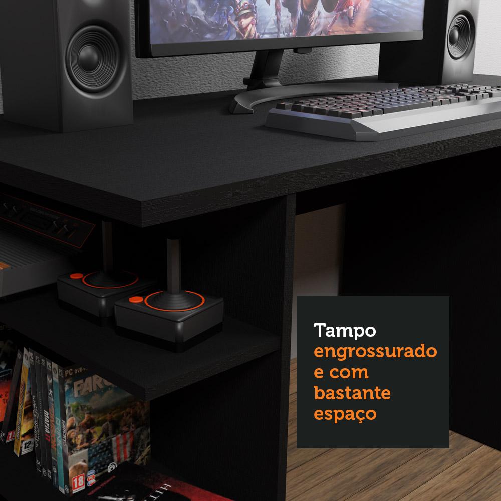 Mesa para Computador Gamer Escrivaninha 9409 Madesa - Preto
