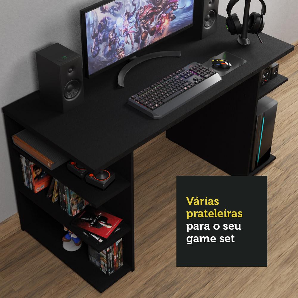 Mesa para Computador Gamer Escrivaninha 9409 Madesa - Preto