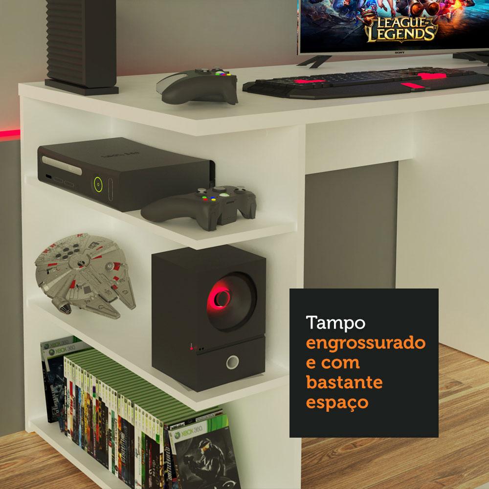 Mesa para Computador Gamer Madesa 9409 - Branco