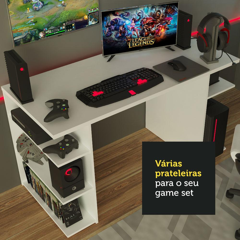 Mesa para Computador Gamer Madesa 9409 - Branco