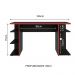 Mesa para Computador Gamer Madesa 9409 - Preto/Vermelho