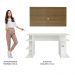 Mesa para Computador Gamer Madesa 9409 e Painel para TV até 50 Polegadas - Branco/Rustic