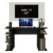 Mesa para Computador Gamer Madesa 9409 e Painel para TV até 50 Polegadas - Preto/Branco