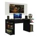 Mesa para Computador Gamer Madesa 9409 e Painel para TV até 50 Polegadas - Preto/Branco