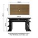 Mesa para Computador Gamer Madesa 9409 e Painel para TV até 50 Polegadas - Preto/Rustic
