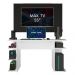 Mesa para Computador Gamer Madesa 9409 e Painel para TV até 58 Polegadas - Branco/Preto