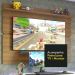Mesa para Computador Gamer Madesa 9409 e Painel para TV até 65 Polegadas - Branco/Rustic