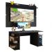 Mesa para Computador Gamer Madesa 9409 e Painel para TV até 65 Polegadas - Preto