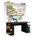 Mesa para Computador Gamer Madesa 9409 e Painel para TV até 65 Polegadas - Preto/Branco