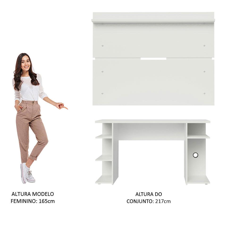Mesa para Computador Gamer e Painel TV Madesa - Branco