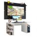 Mesa para Computador Gamer e Painel TV Madesa - Branco/Preto