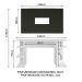 Mesa para Computador Gamer e Painel até 58 Madesa - Branco/Preto