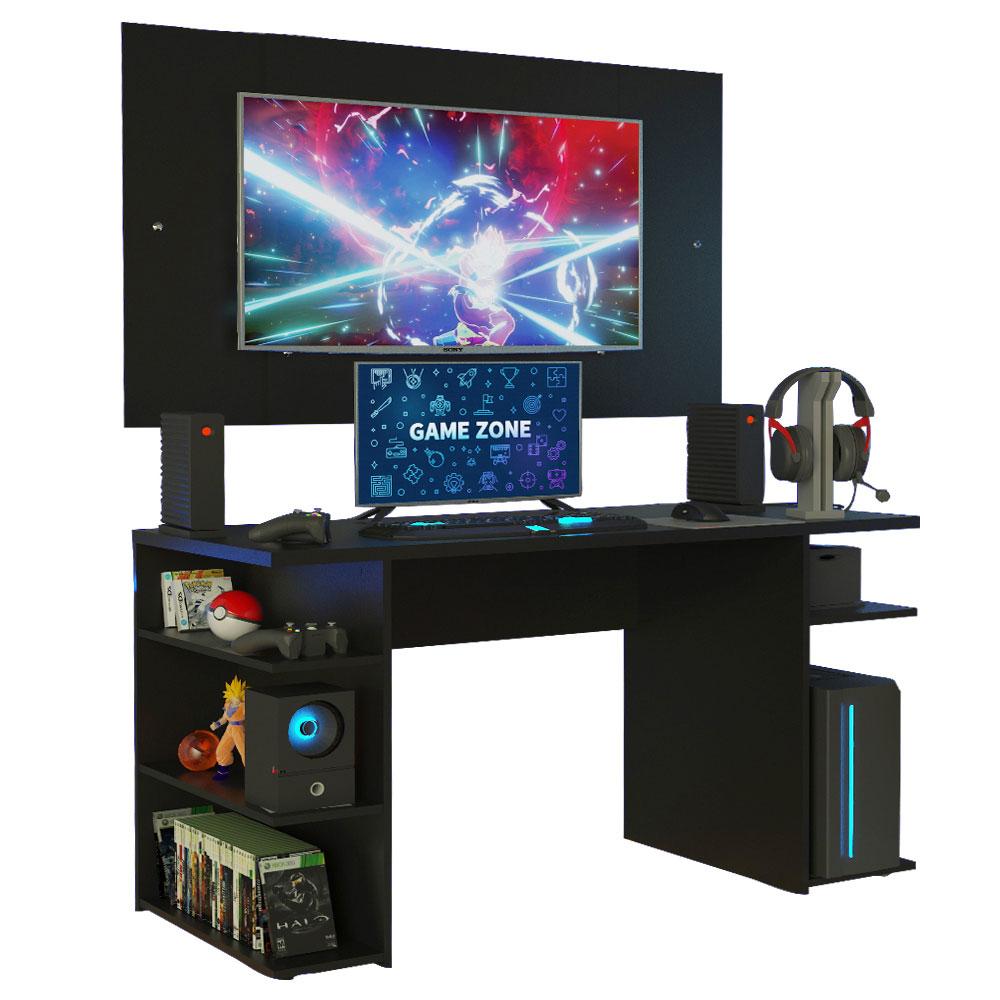 Mesa para Computador Gamer e Painel até 58 Madesa - Preto