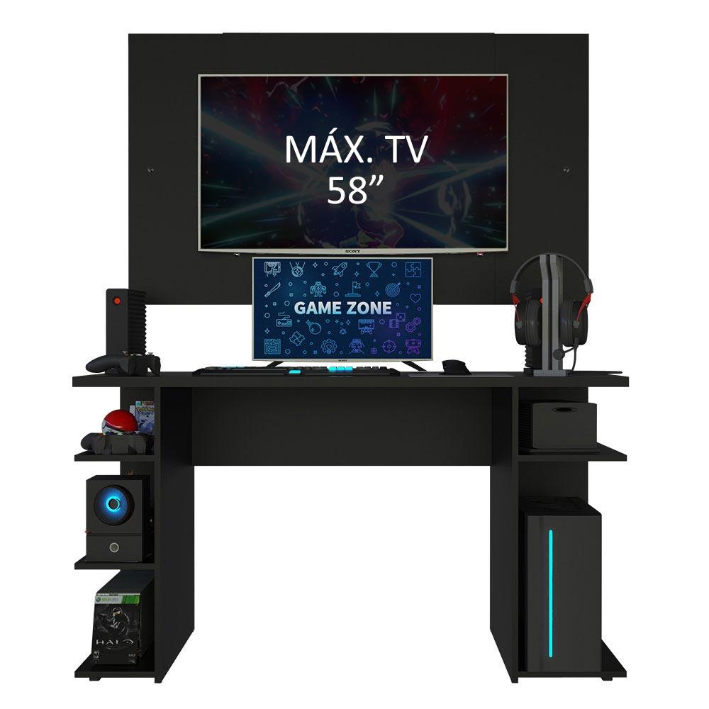 Mesa para Computador Gamer e Painel até 58 Madesa - Preto